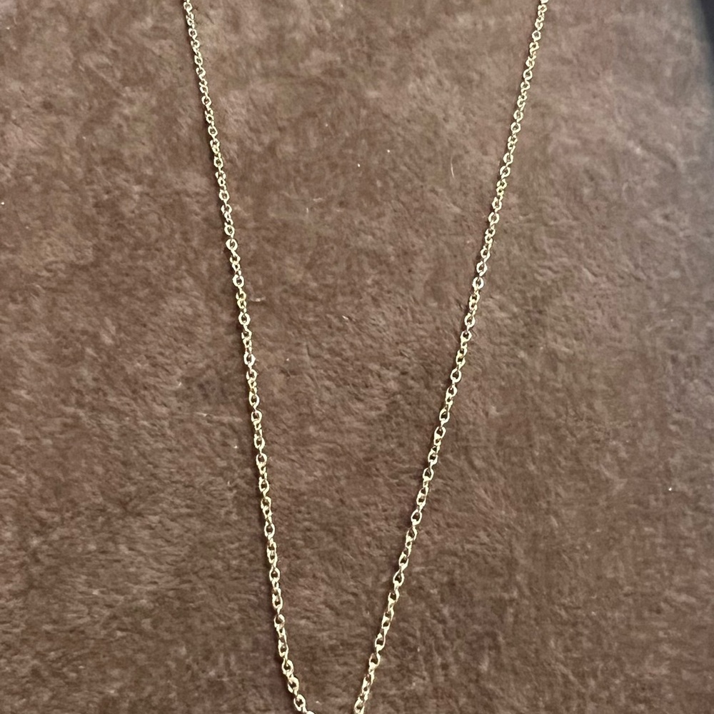 Brand New 18k Hong Kong Setting Double Heart Necklace Gem